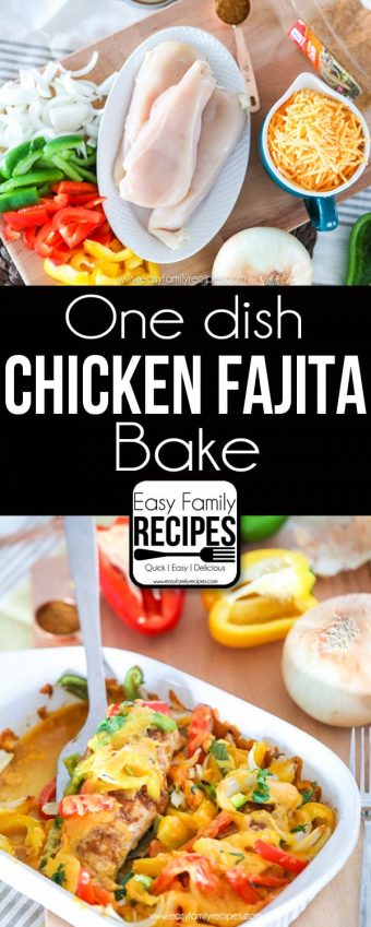 Easy Baked Chicken Fajitas- Healthy and Delicious- Easy Family Recipes