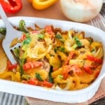 Easy Baked Chicken Fajitas recipe prepared and ready to serve.
