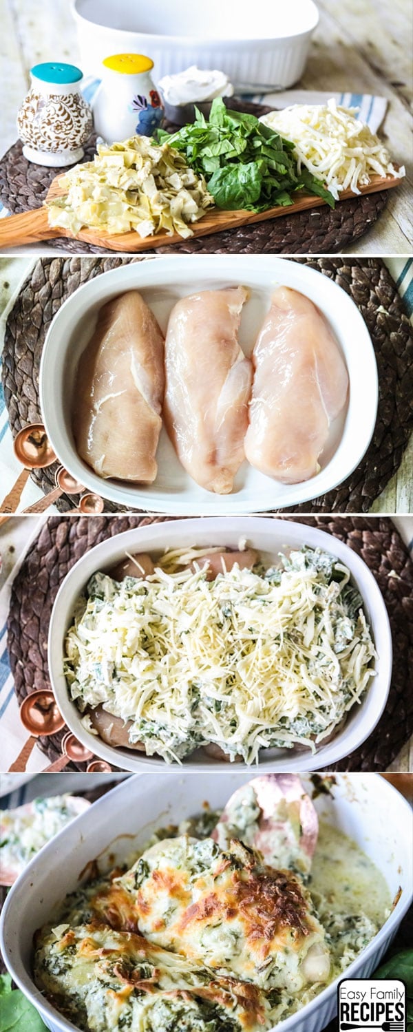 Easy Spinach Artichoke Chicken Dinner Recipe