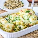 Chicken Zucchini Casserole baked and ready to serve