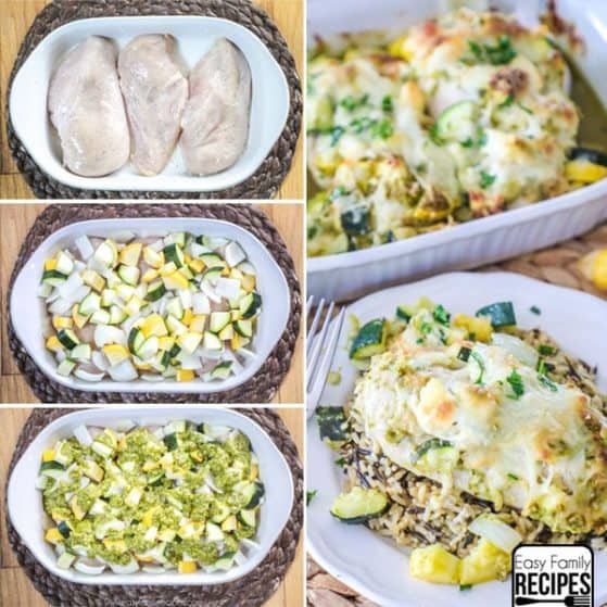 Chicken Zucchini Recipe- One Dish in the oven for a delicious dinner!