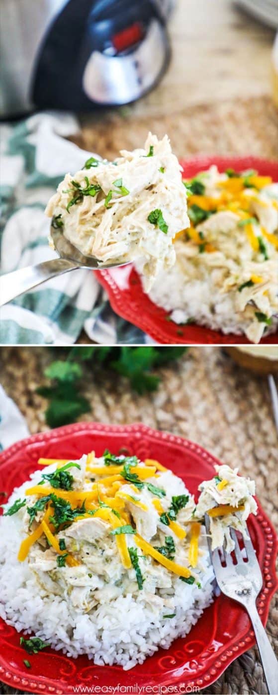 Green Chile Chicken Crock Pot Recipe · Easy Family Recipes