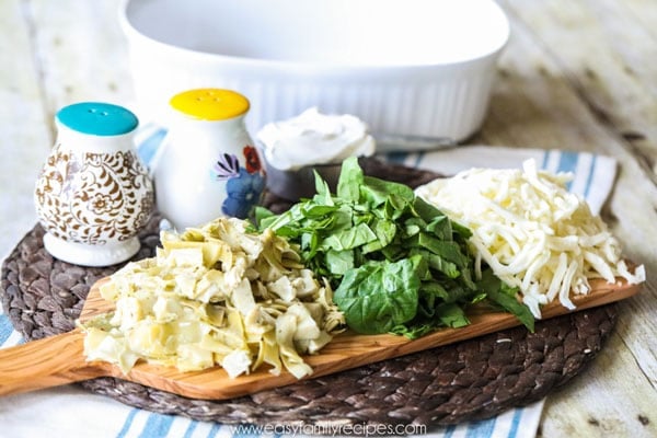 Spinach and Artichoke Chicken Ingredients