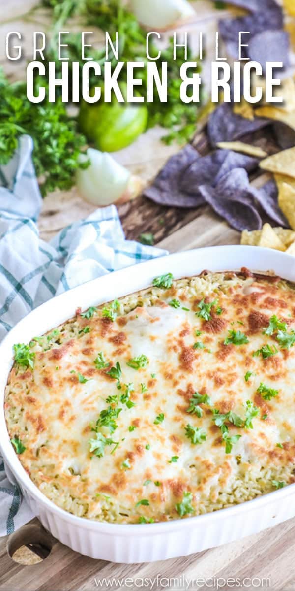 Green Chile Chicken and Rice Casserole