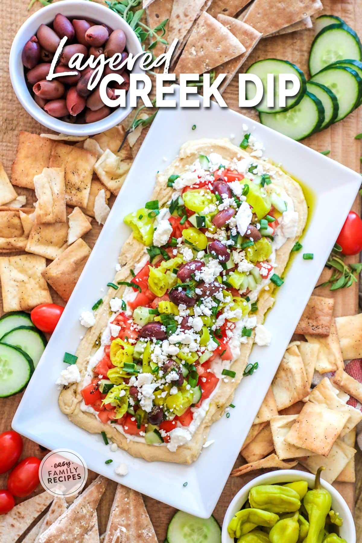 Greek Layer Dip - Easy and CRAZY Delicious!