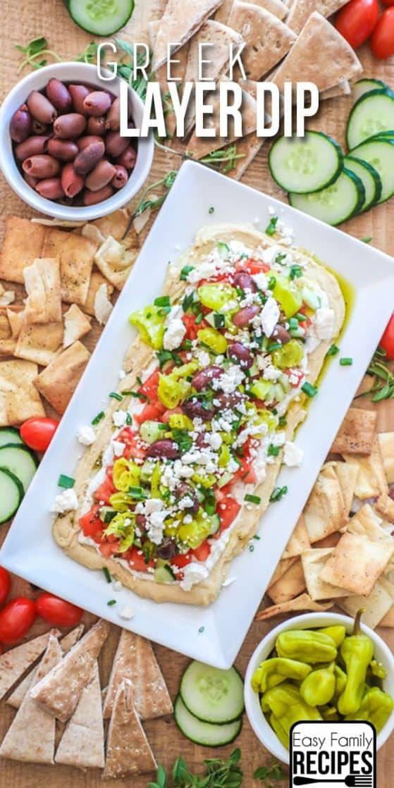 Greek Layer Dip - Easy and CRAZY Delicious!