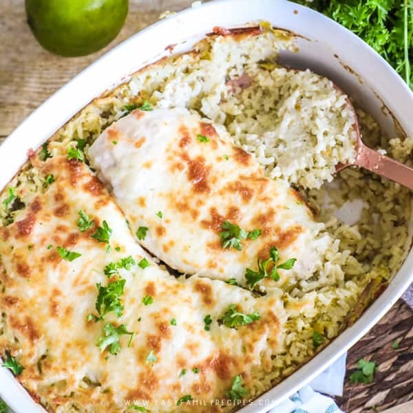 Green Chile Chicken and Rice Casserole