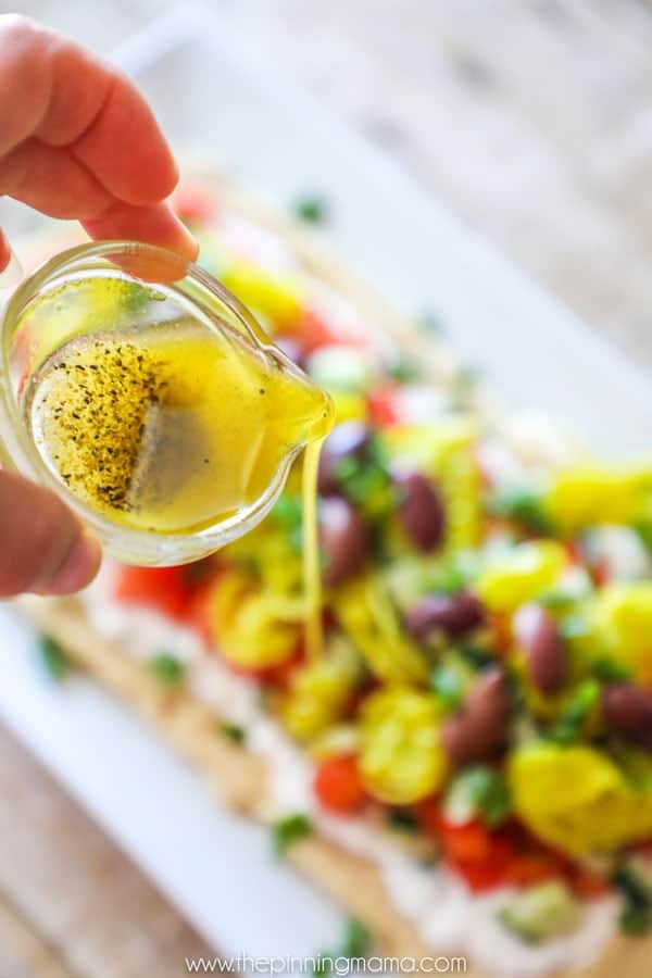 Olive oil over Greek Dip
