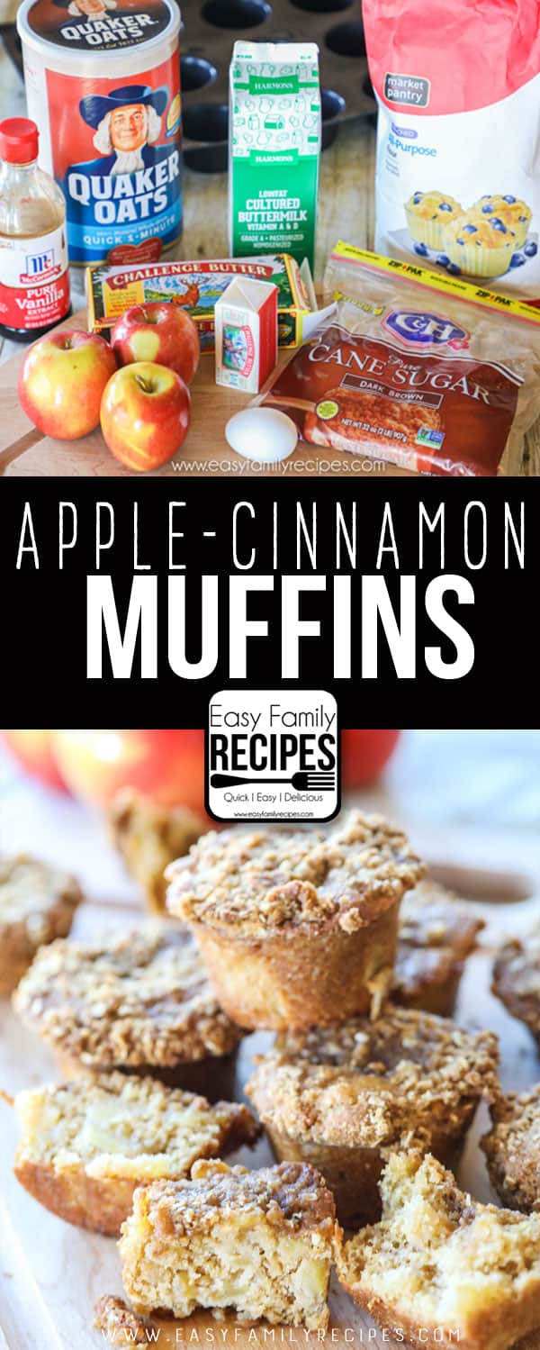 Apple Cinnamon Muffins with crumb topping