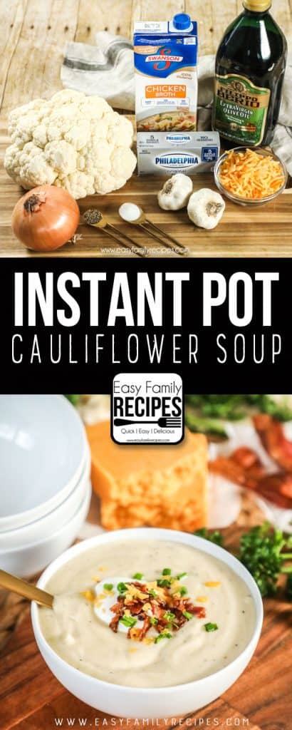 Instant Pot Cauliflower Soup · Easy Family Recipes