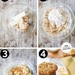 Collage of step by step for making cornflake cookies