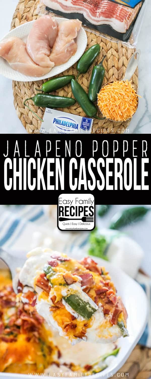 The BEST Jalapeno Popper Chicken Casserole Recipe