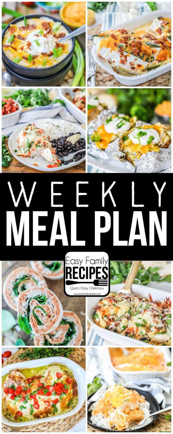 Weekly Meal Plan Easy Family Recipes