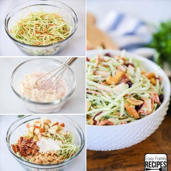Broccoli Slaw Recipe with homemade dressing