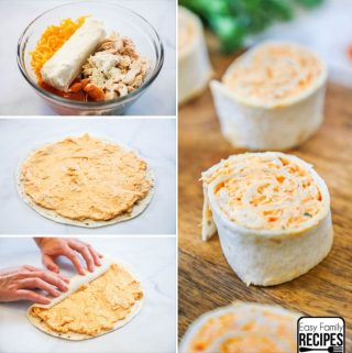 Buffalo Chicken Roll Up Appetizers