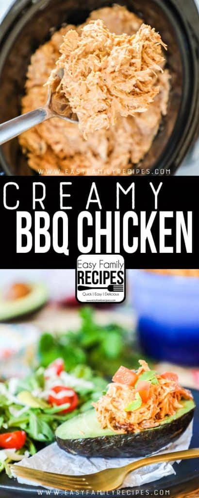 Amazing Creamy Slow Cooker BBQ Chicken · Easy Family Recipes