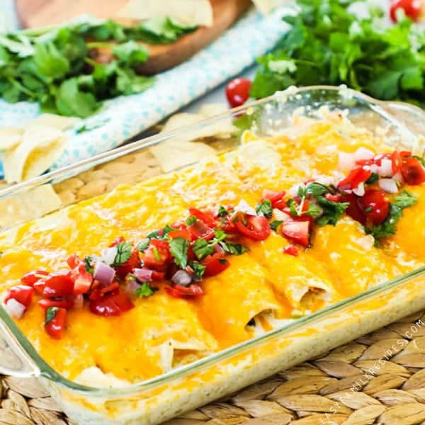 BBQ Chicken Enchiladas