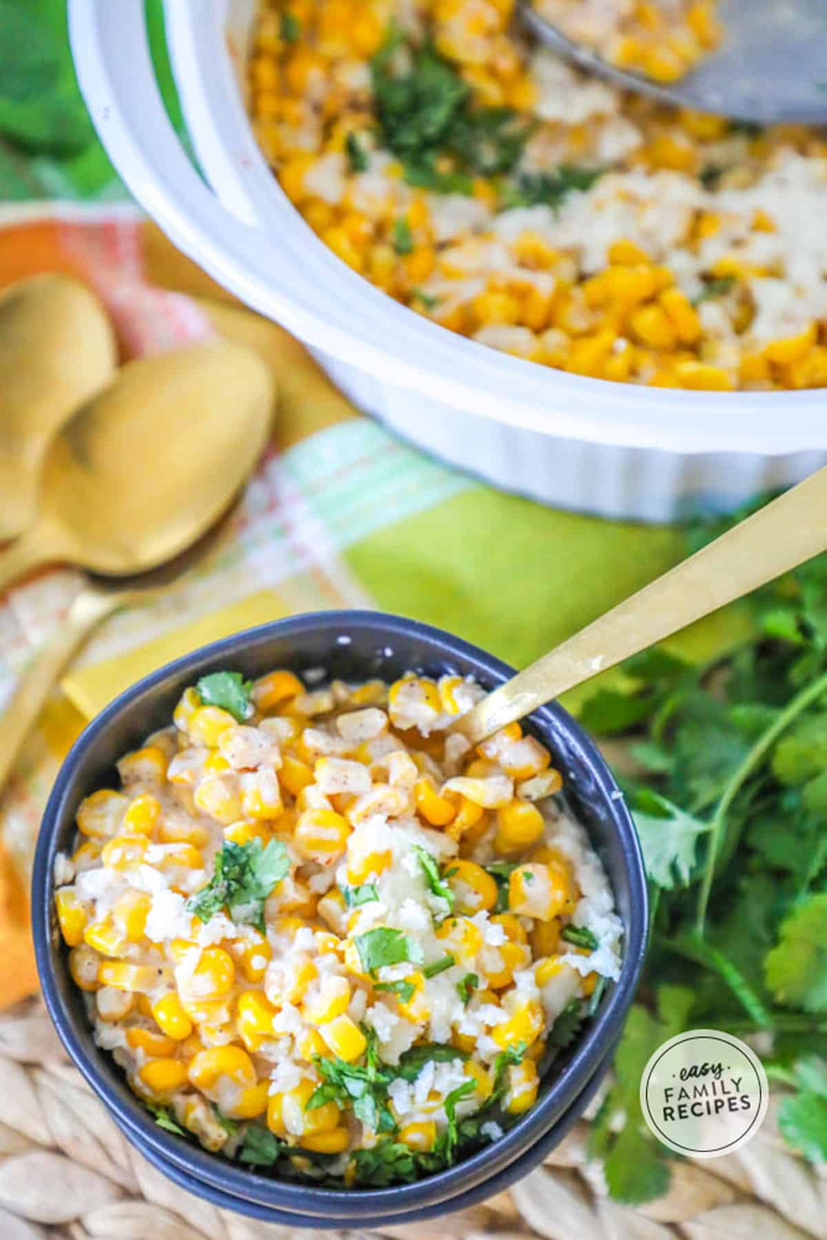 Mexican Corn Bake in a bowl