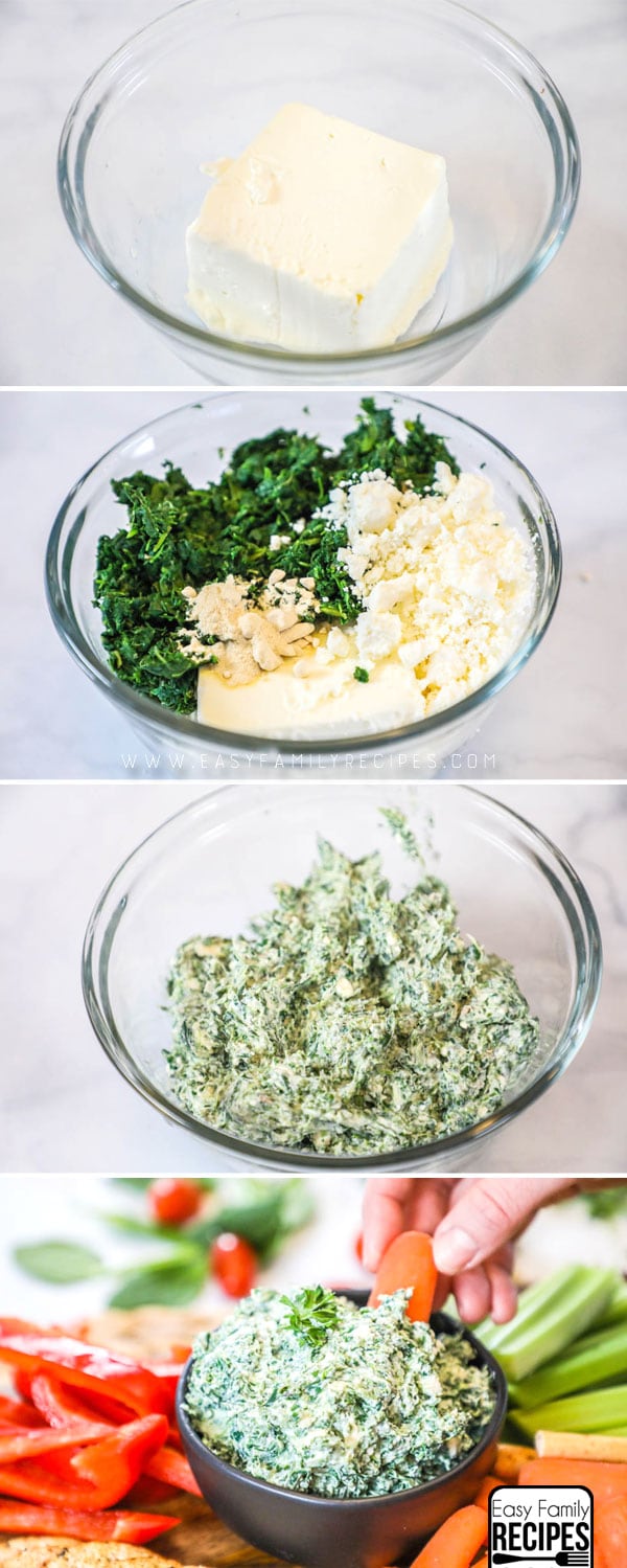 This dip is so DELISH! How to Make Cold Spinach Dip