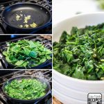 Garlic Sautéed Spinach in pan