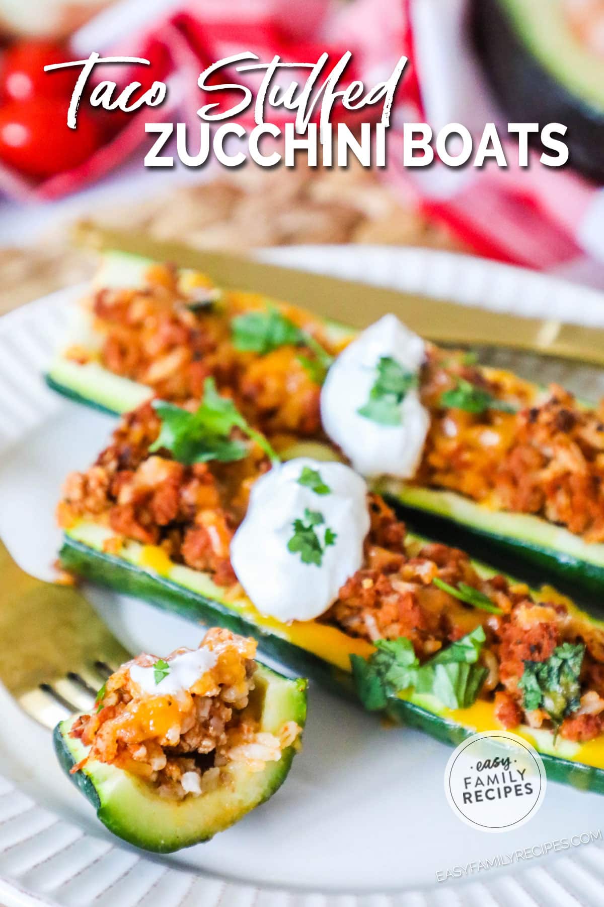 Taco Zucchini Boats · Easy Family Recipes