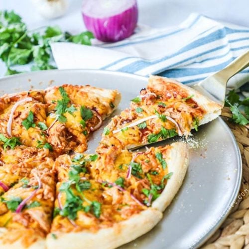 Grilled BBQ Chicken Pizza –