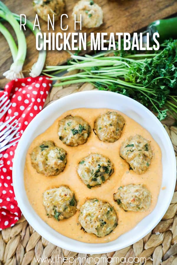 Buffalo Ranch Chicken Meatballs