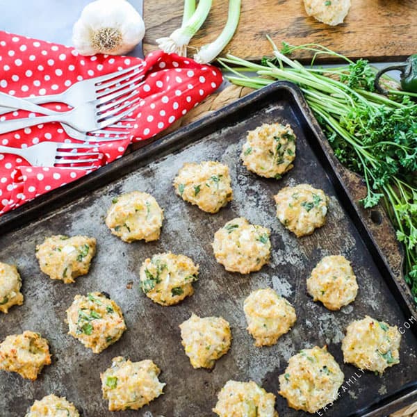 Buffalo Chicken Meatballs cooked in oven