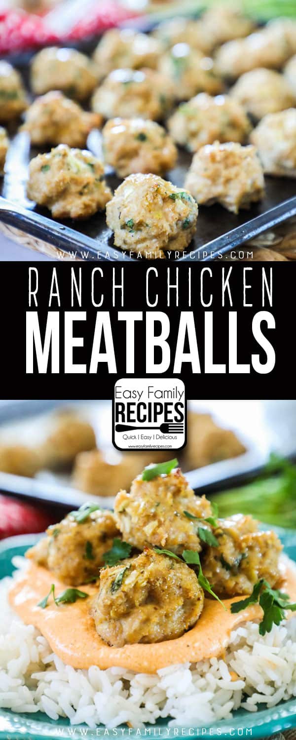 Ranch Chicken Meatballs - So DELICIOUS!