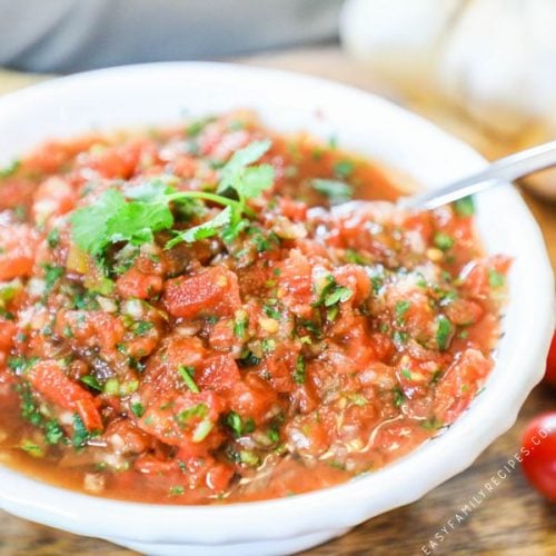 Fresh Blender Salsa - Feasting not Fasting