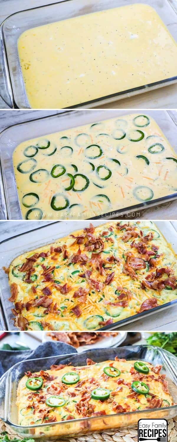 How to Make THE BEST Jalapeno Popper Breskfast Casserole step by step