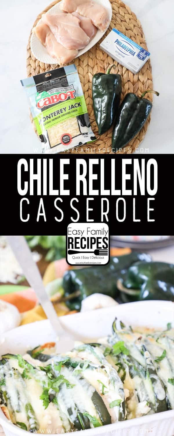 Chile Relleno Casserole Ingredients and casserole dish