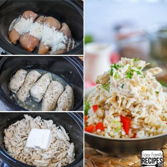 Creamy and easy slow cooker ranch chicken.