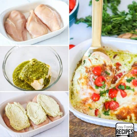 Quick and Easy Low carb/keto Pesto Chicken