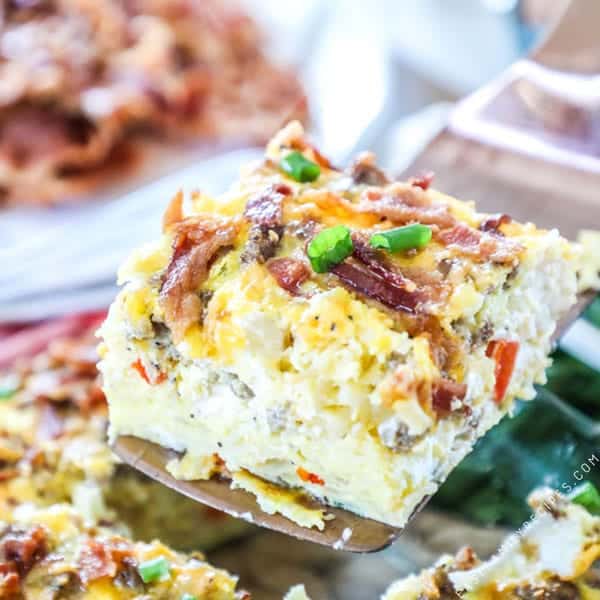 Breakfast Casserole with Sausage and Hashbrowns