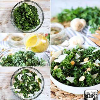 This Kale Salad is super healthy and delicious. Perfect for a quick lunch or a side at dinner.