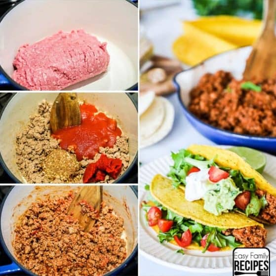 Ground Turkey Tacos are a delicious quick and easy dinner for a busy night.