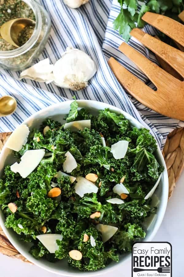 This is one of the best Kale salads you will eat. Super light and refreshing.
