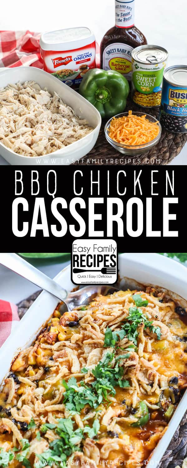 Shredded Bbq Chicken Casserole Easy Family Recipes