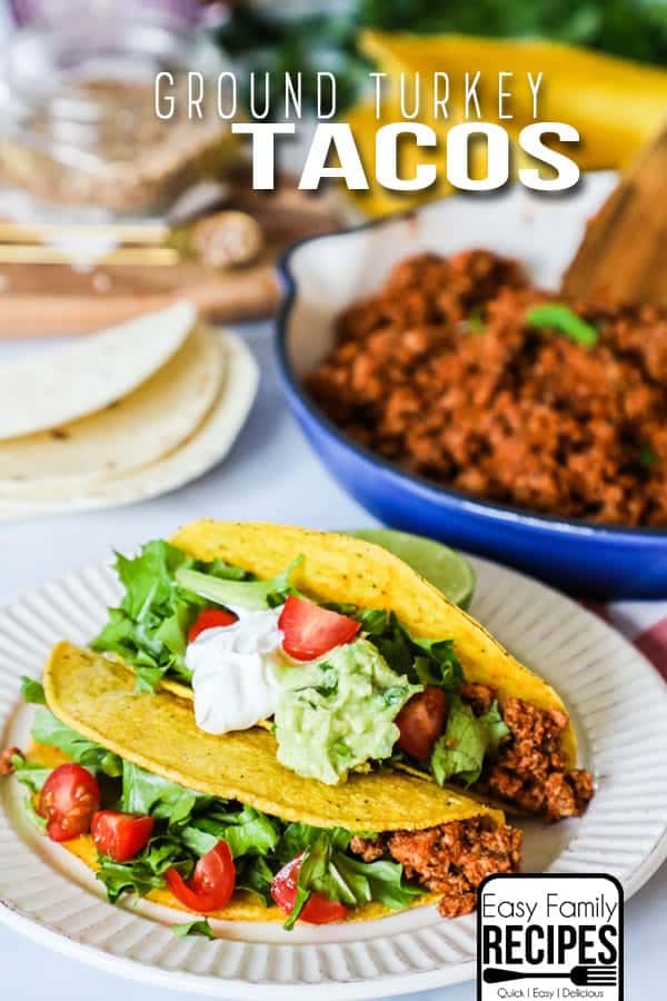 Ground Turkey Tacos are full of flavor and the perfect blend of spicy. 