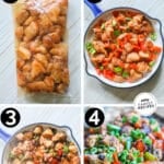 steps to make cajun chicken skillet 1. place cut up chicken pieces and seasonings into bag 2. add the chicken and peppers to the skillet in a single layer. 3. Remove the skillet from the heat and top with chopped green onions. 4. enjoy!