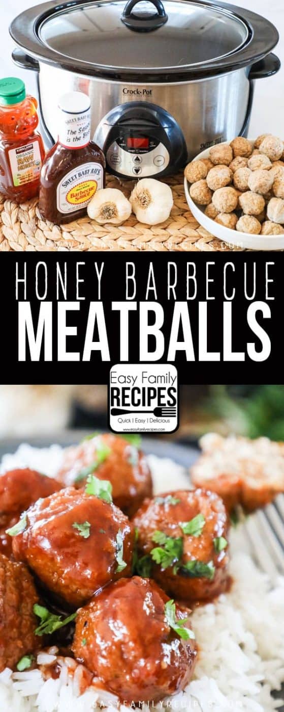 Honey BBQ Meatballs · Easy Family Recipes