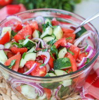 Classic Cucumber Tomato Salad · Easy Family Recipes