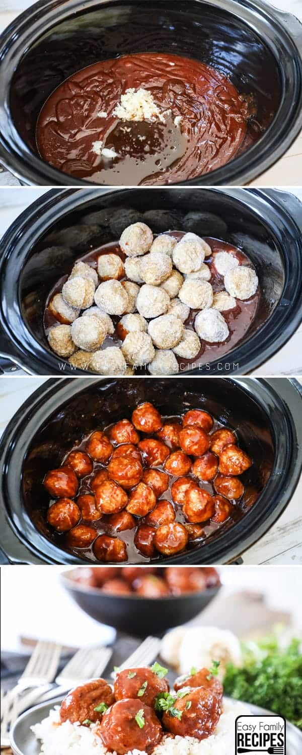 Steps in making Honey BBQ Meatballs