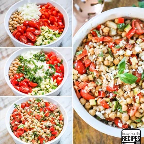 Mediterranean Chickpea Salad is delicious and easy.