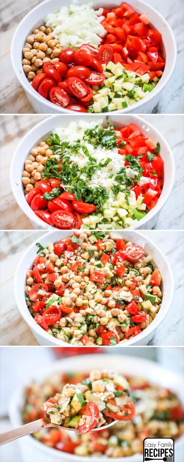 Steps to Making Chickpea Salad.