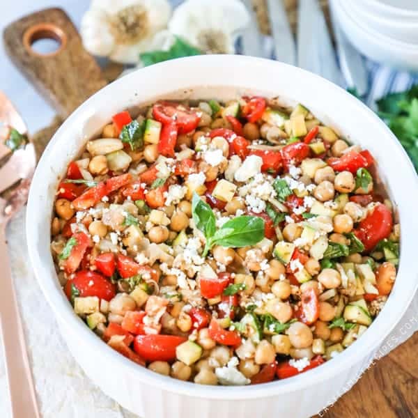 Quick and Easy Chickpea Salad is a perfect weeknight meal.