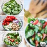 Quick and Easy Strawberry Spinach Salad with Poppyseed dressing.