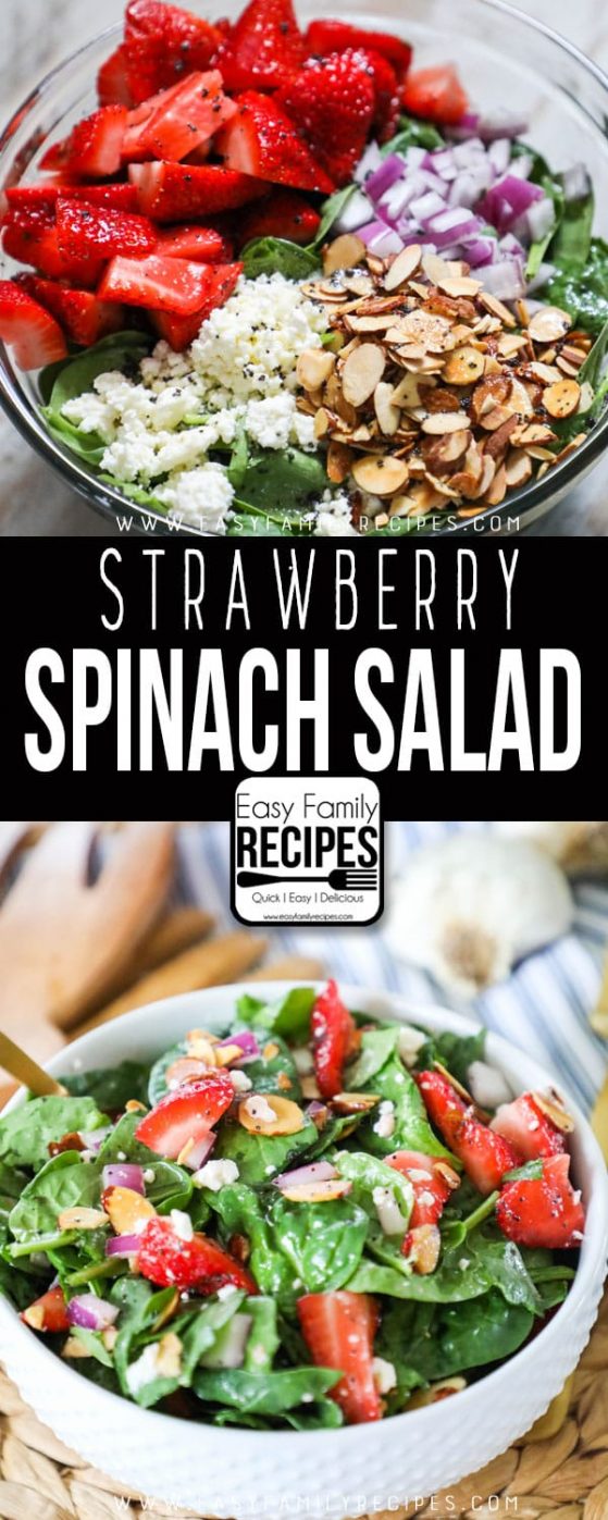 Strawberry Spinach Salad with Poppy Seed Dressing · Easy Family Recipes