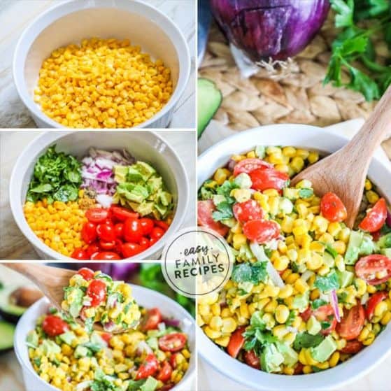 Mexican Corn Salad is quick and easy to make.